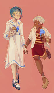 two rendered full-bodies for victoryshowers on discord - $95